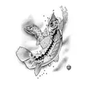 cod fish tattoo design idea