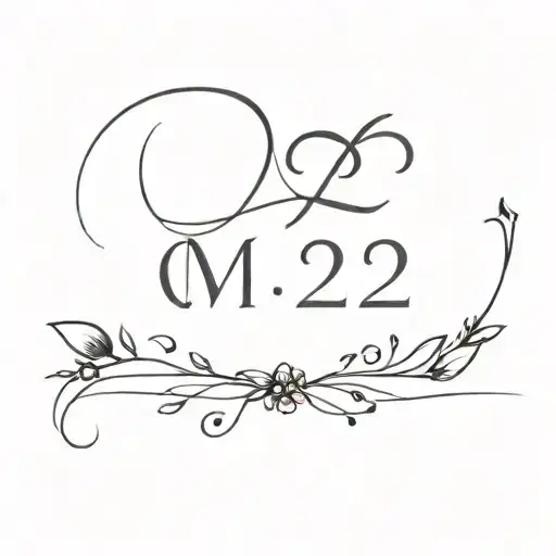 M marriage date 02 12 tattoo design idea