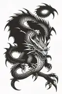 Dragon with claws tattoo design idea
