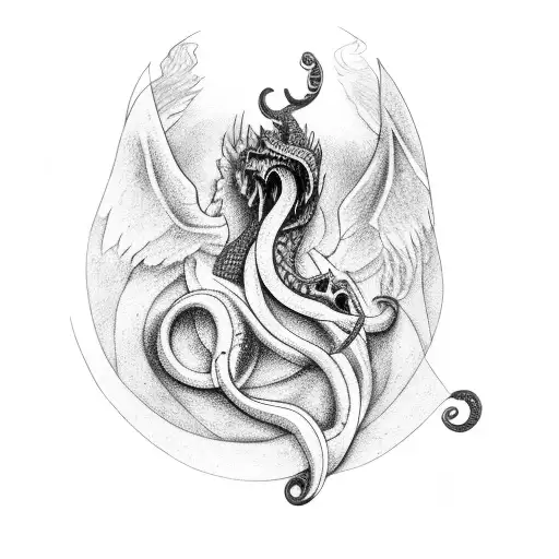 Greek Mythology including Jörmungandr tattoo design idea