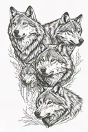 Wolves representing brothers keeper tattoo design idea