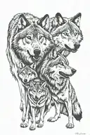 Wolves representing brothers keeper tattoo design idea