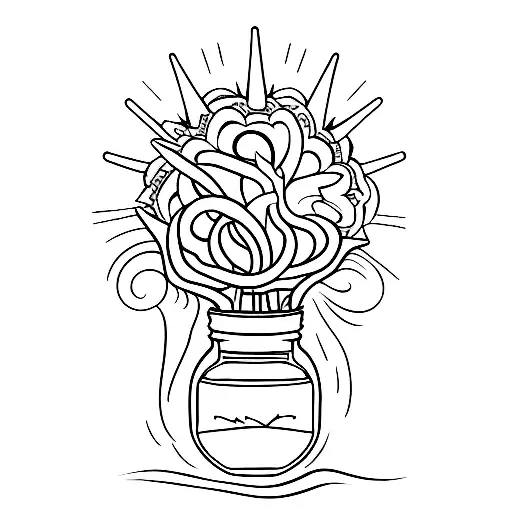 magic jar tattoo design idea