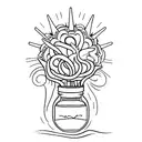 magic jar tattoo design idea