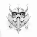 crusader tattoo design idea