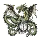 scales with dragon tattoo design idea