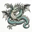 scales with dragon tattoo design idea