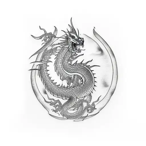 red dragon tattoo design idea