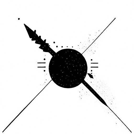 post malone sword and avicii logo tattoo design idea