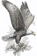 eagle soaring tattoo design idea
