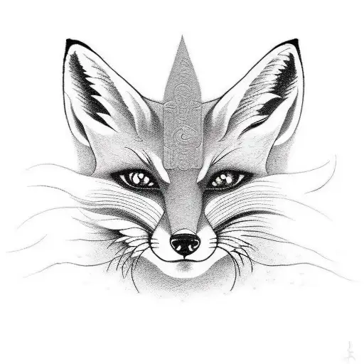 A fox and a cat engaging in a martial arts battle tattoo design idea