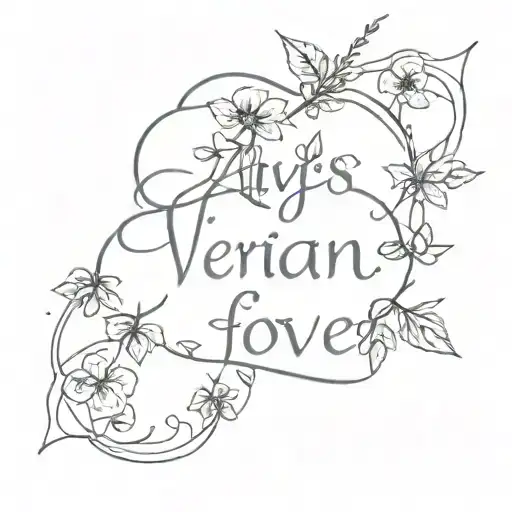 TVDs Vervain with 'always and forever' written underneath tattoo design idea