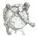 atlas holds the world  tattoo design idea
