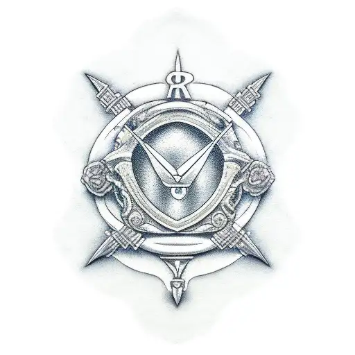 mar e arco e flecha  tattoo design idea