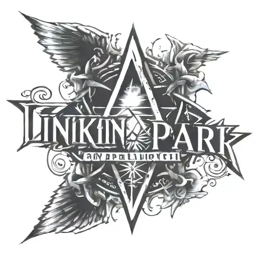 Linkin Park Logo with Lyrics "One More Light" tattoo design idea