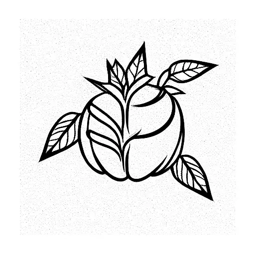 pumpkin plant, Aspen tree, and strawberry plant  tattoo design idea
