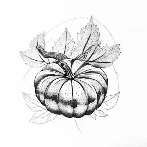 pumpkin plant, Aspen tree, and strawberry plant  tattoo design idea