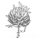 pumpkin plant, Aspen tree, and strawberry plant  tattoo design idea