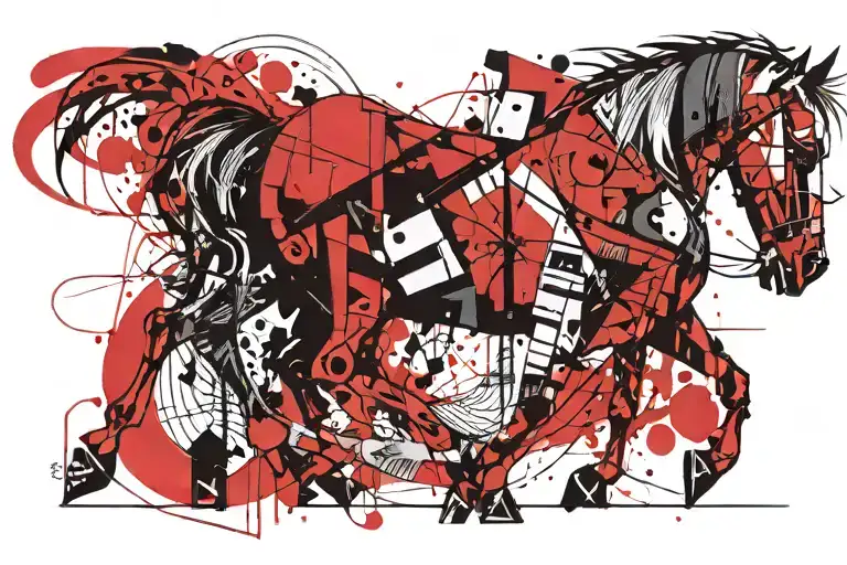 trojan horse tattoo design idea