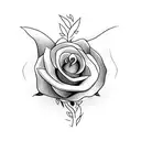 dove holding a rose  tattoo design idea