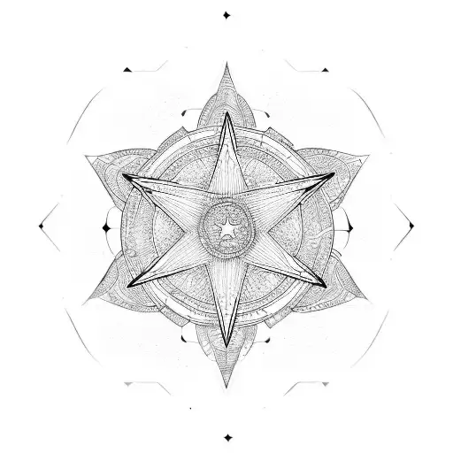 star with infinity loop icon  tattoo design idea