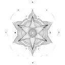 star with infinity loop icon  tattoo design idea