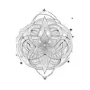 star with infinity loop icon  tattoo design idea