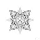 star with infinity loop icon  tattoo design idea