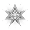 star with infinity loop icon  tattoo design idea