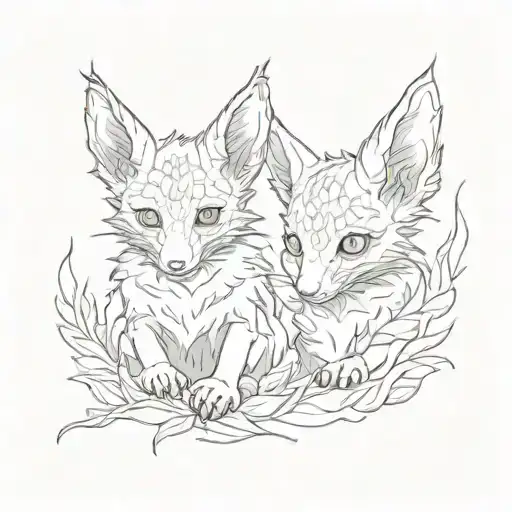 brother and sister tattoo of the trico in reference tattoo design idea