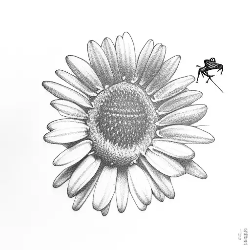 frog hanging on a daisy with the phrase you is smart you is kind you is important tattoo design idea