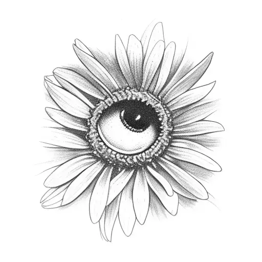 frog hanging on a daisy tattoo design idea