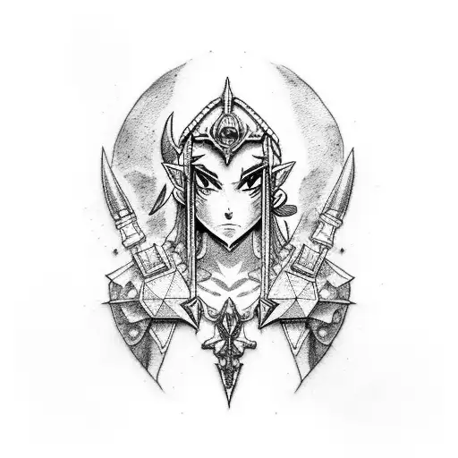 link Zelda  tattoo design idea