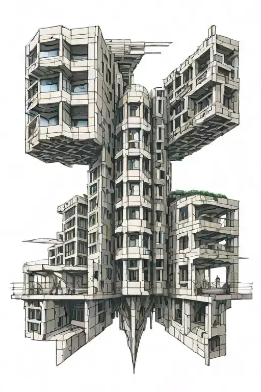 dystopian architecture berlin buildings designed tattoo design idea