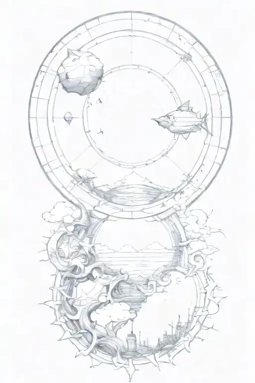 Make the top section smaller, keep the bottom the way it is. tattoo design idea