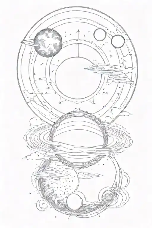 Solar eclipse tattoo design idea