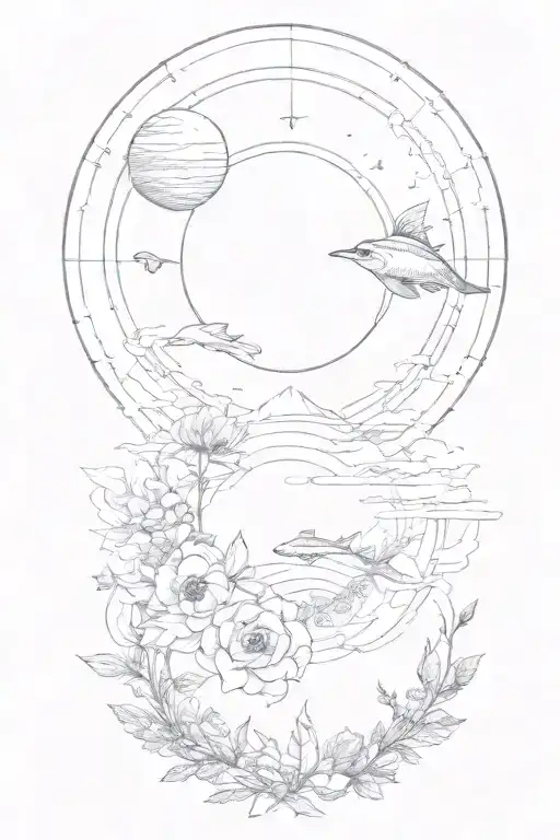 Make the top section smaller, keep the bottom the way it is. tattoo design idea