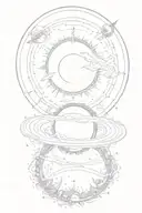 Solar eclipse tattoo design idea