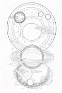 Solar eclipse tattoo design idea