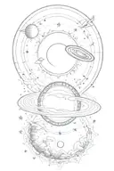 Solar eclipse tattoo design idea