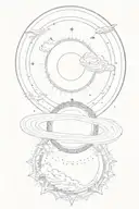 Solar eclipse tattoo design idea