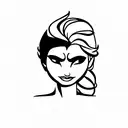 Elsa typography tattoo design idea