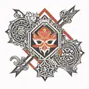 defqon 1 festival logo tattoo design idea
