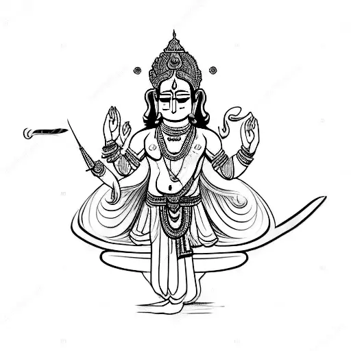 Lord krishna, wisdom and joy tattoo design idea