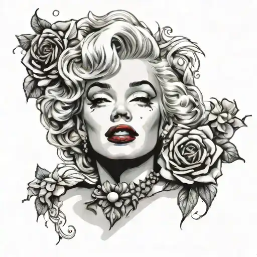 MARILYN MONROE NEOTRADITIONAL tattoo design idea