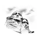 Mount Rushmore with the beatles faces tattoo design idea