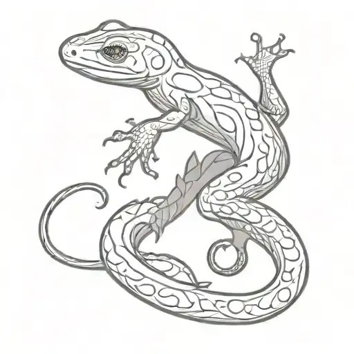 salamander tattoo design idea