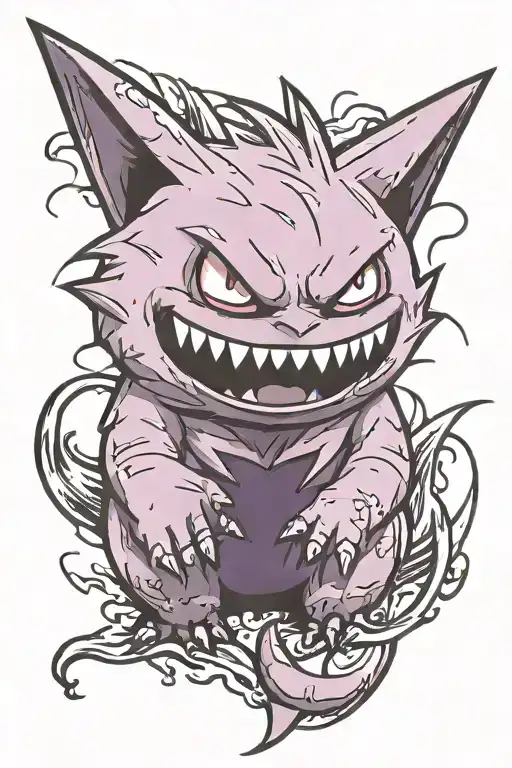 pokemon gengar tattoo design idea