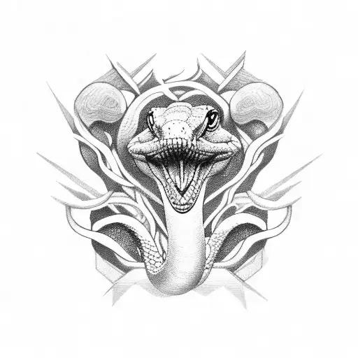 Word "Paradox" with a snake tattoo design idea
