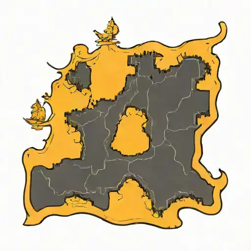 South Eastern Massachusetts and Rhode Island map tattoo design idea